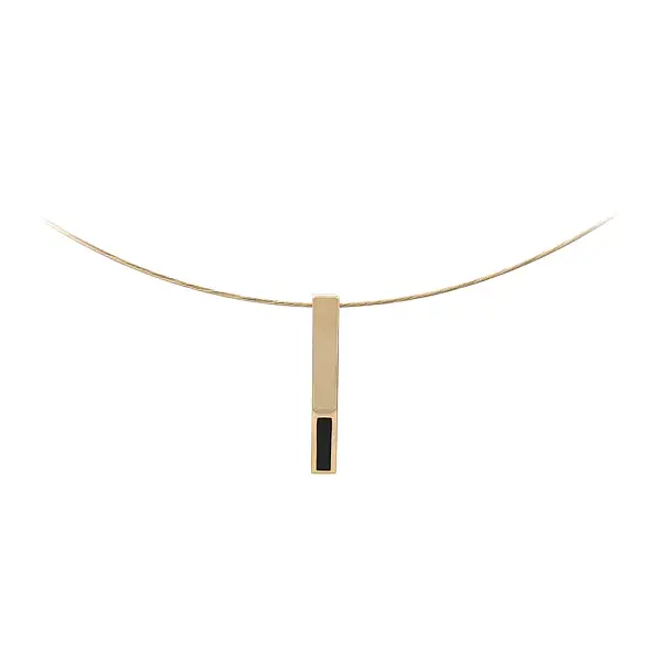 Gold Necklace with Enamel