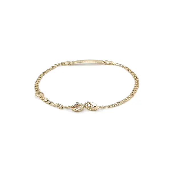 Golden Baby Bracelet with Plate