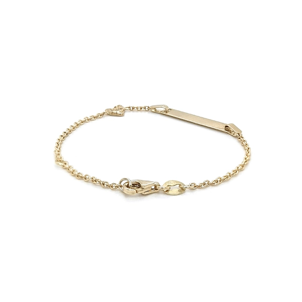 Golden Baby Bracelet with Plate