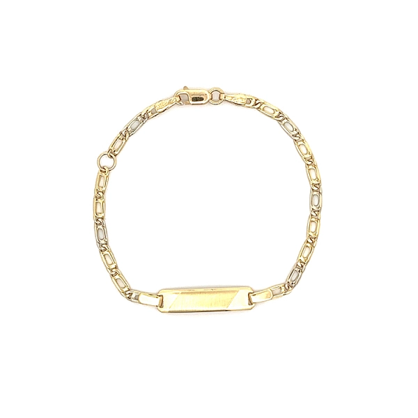 Golden Baby Bracelet with Plate