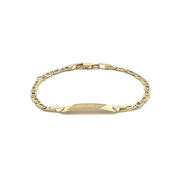 Golden Baby Bracelet with Plate