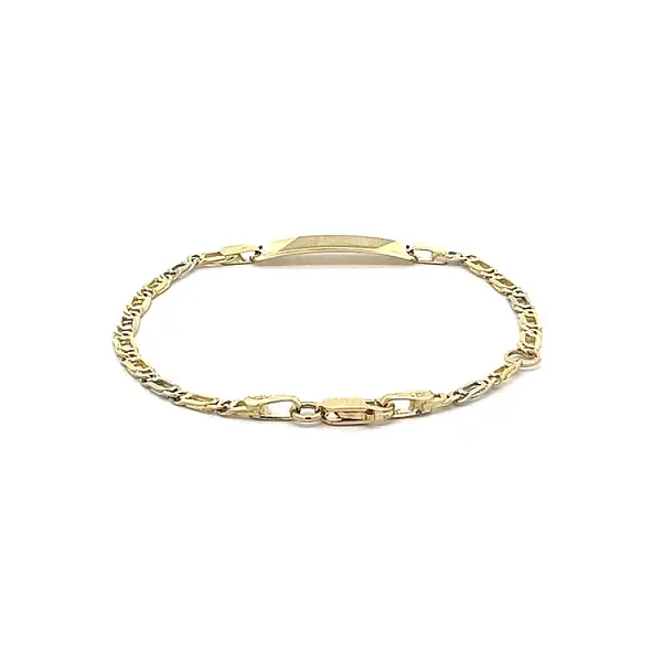 Golden Baby Bracelet with Plate