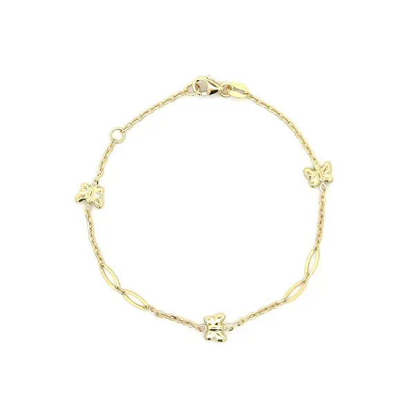 Golden Baby Bracelet Butterflies