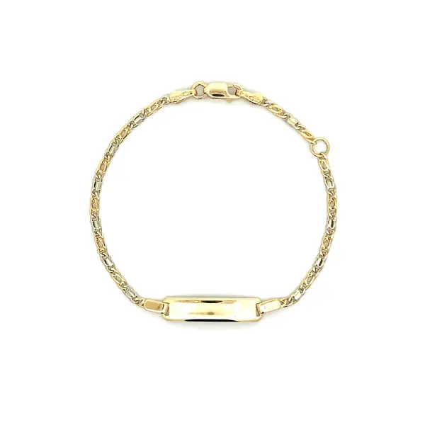 Golden Baby Bracelet with Plate