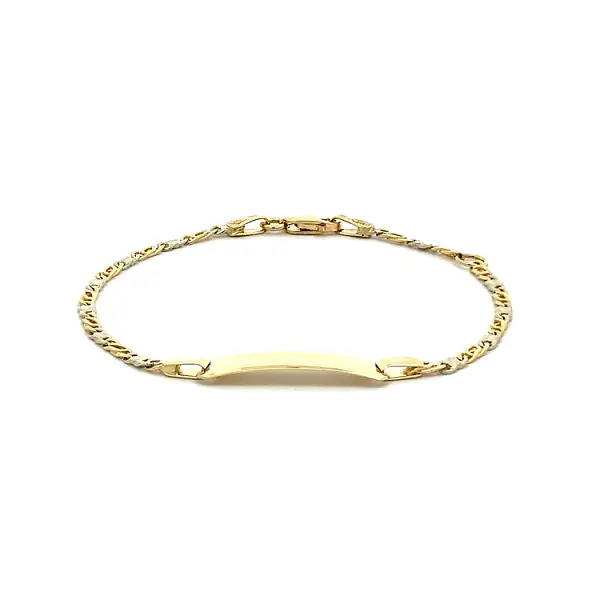 Golden Baby Bracelet with Plate