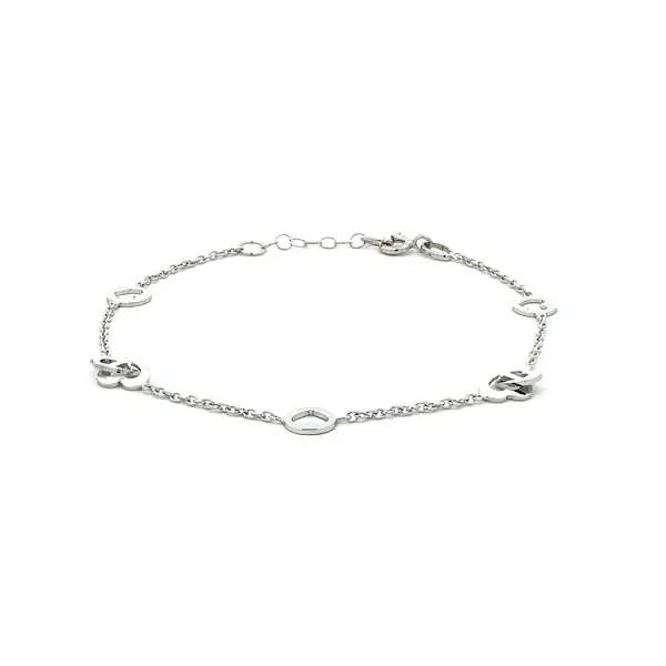 White Gold Chain Hearts