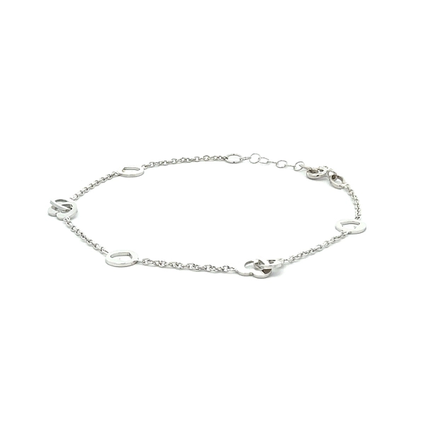 White Gold Chain Hearts