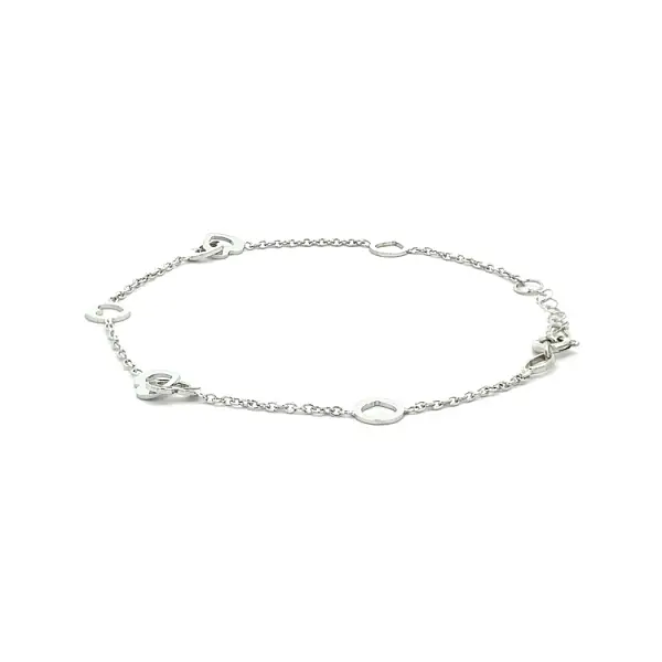 White Gold Chain Hearts