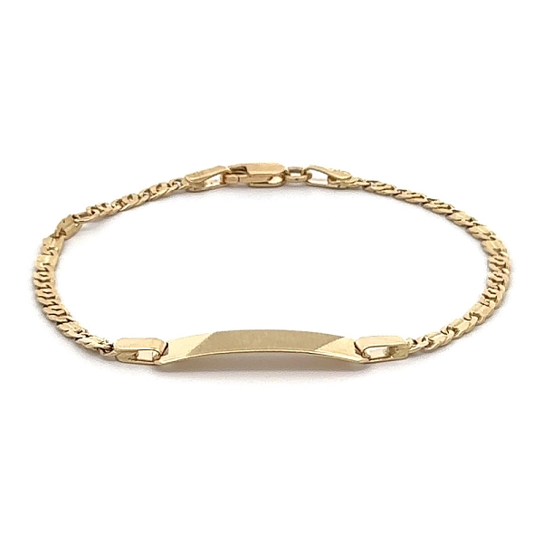 Golden Baby Bracelet with Plate