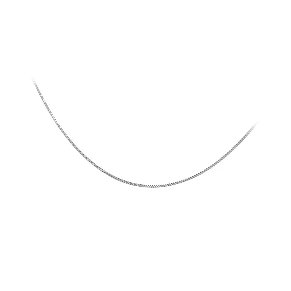 White Gold Cube Chain - Cube