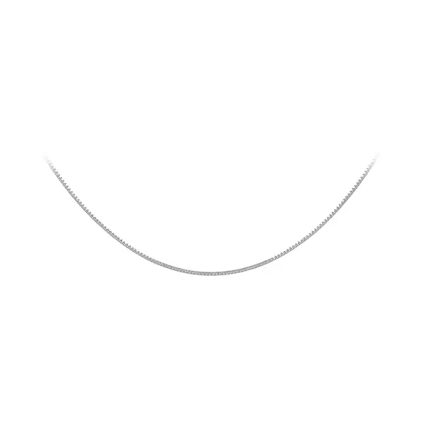 White Gold Cube Chain - Cube