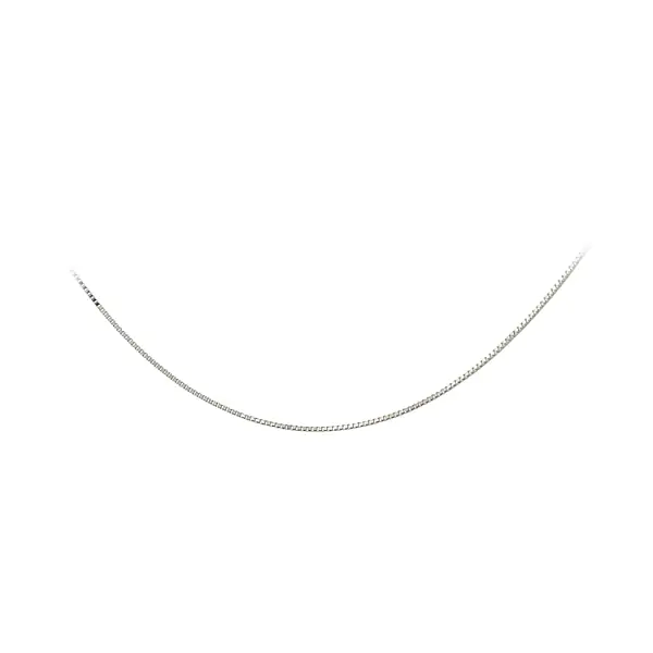 White Gold Cube Chain - Cube