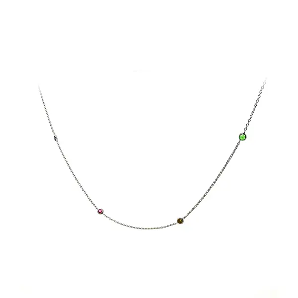 Gold Chain with Coloured Stones