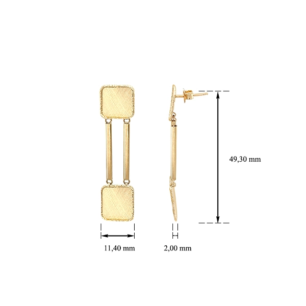 Gold dangle earrings