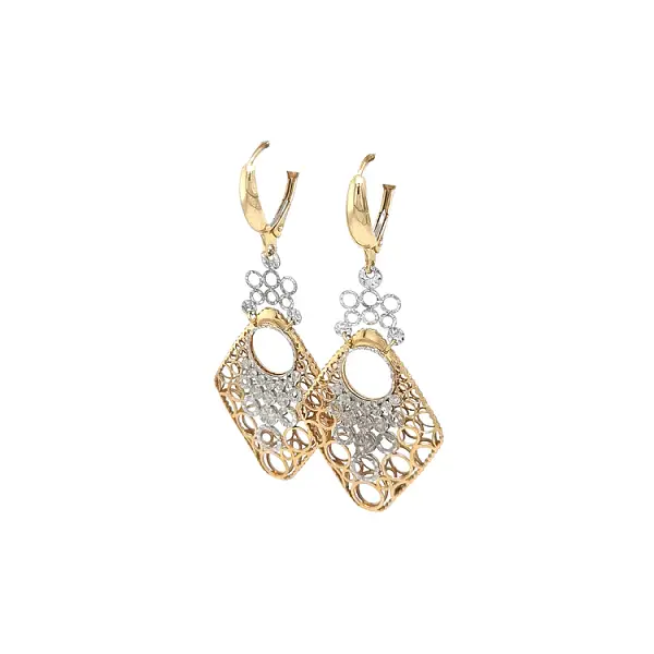 Gold Combination dangle earrings