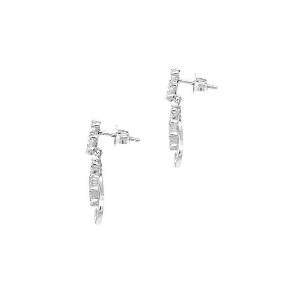 Gold Earrings with Zircons