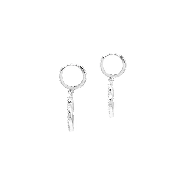 Gold Earrings Hearts with Zircons