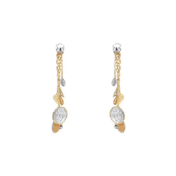 Gold Combination dangle earrings
