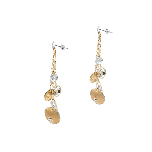 Gold Combination dangle earrings