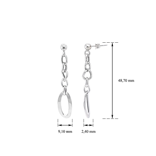 White Gold dangle earrings