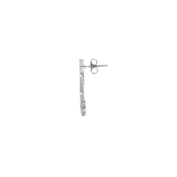 Earrings with White Gold Zircons