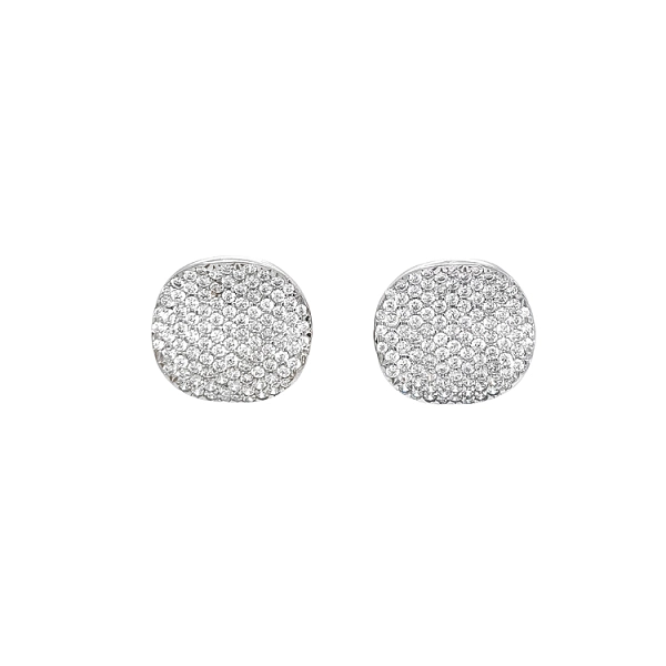 Earrings with White Gold Zircons