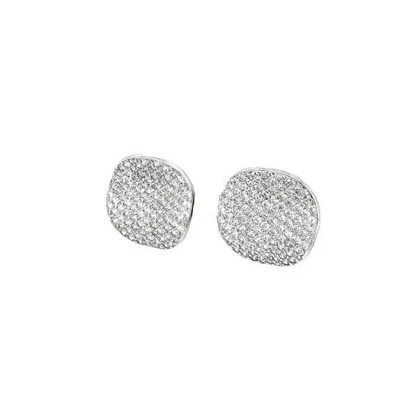 Earrings with White Gold Zircons