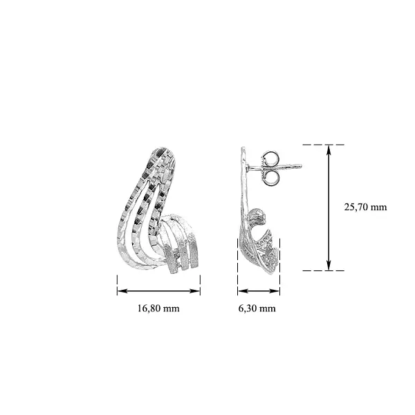 White Gold dangle earrings