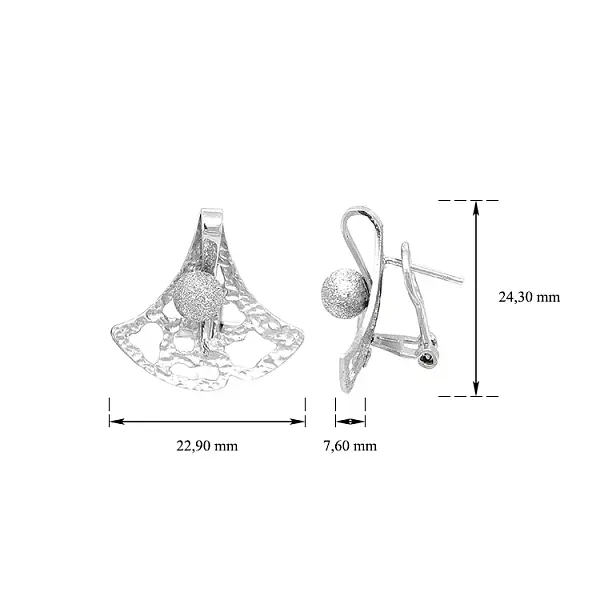 Ladies White Gold Earrings