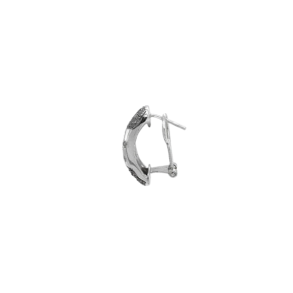 Earrings with White Gold Zircons
