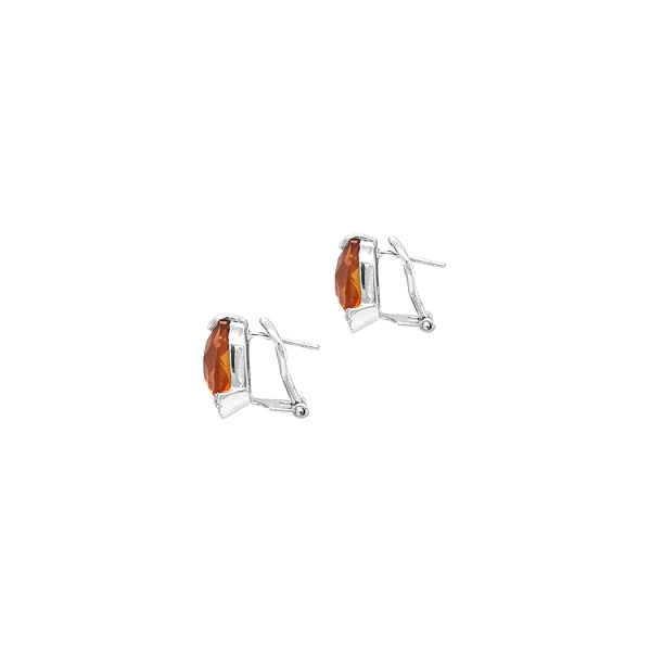 Gold Earrings with Zircons