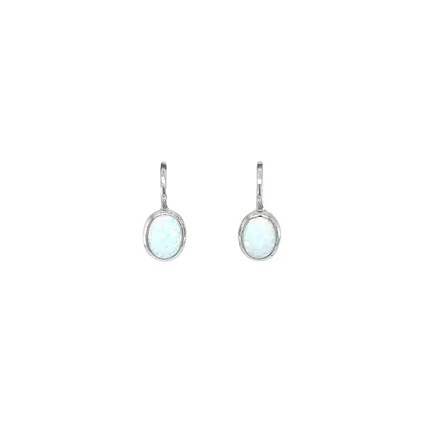 White Gold earrings with Opal