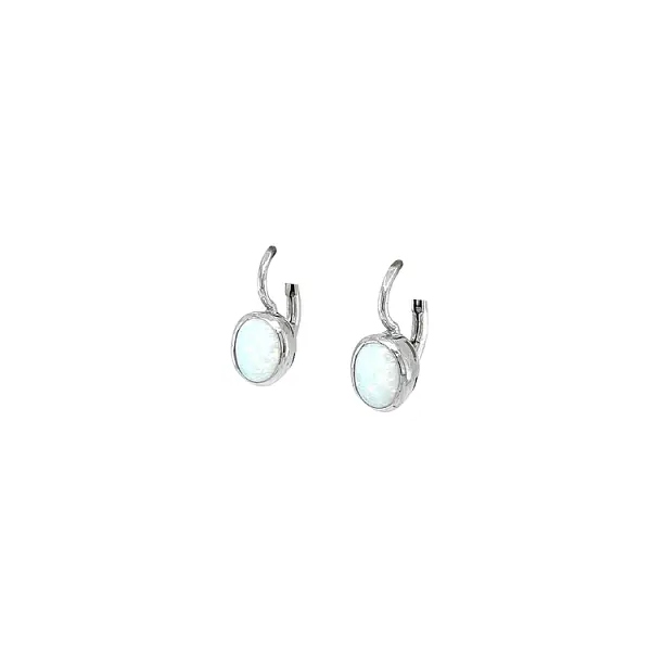White Gold earrings with Opal