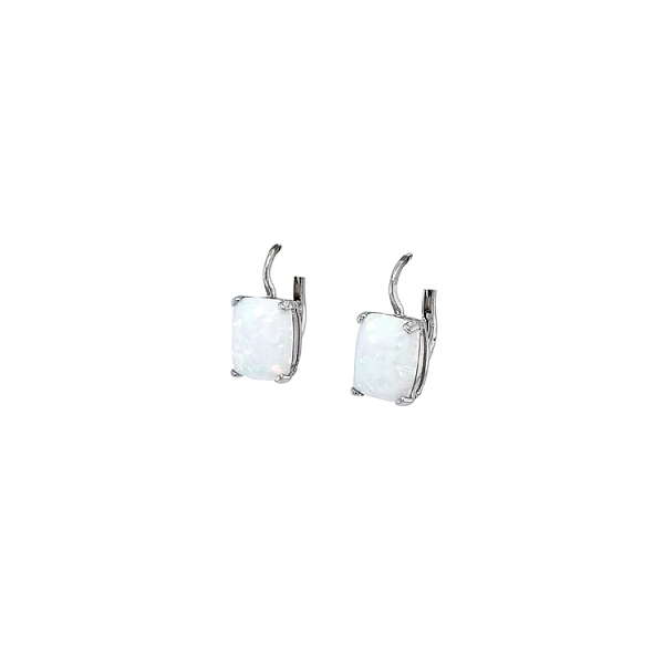 White Gold earrings with Opal