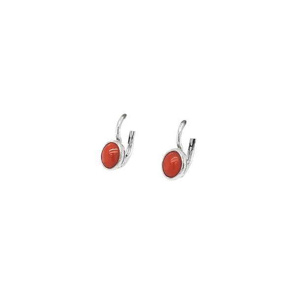 Earrings with White Gold Coral