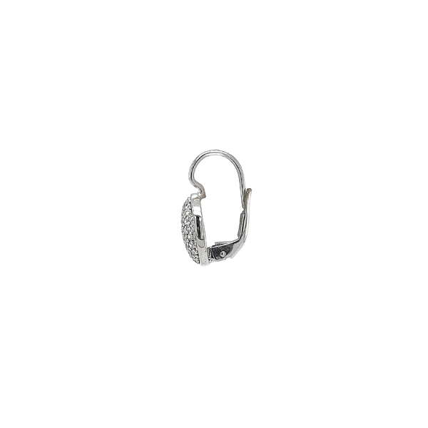Earrings with White Gold Zircons