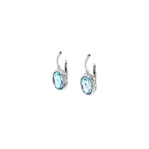 White Gold Topaz Earrings