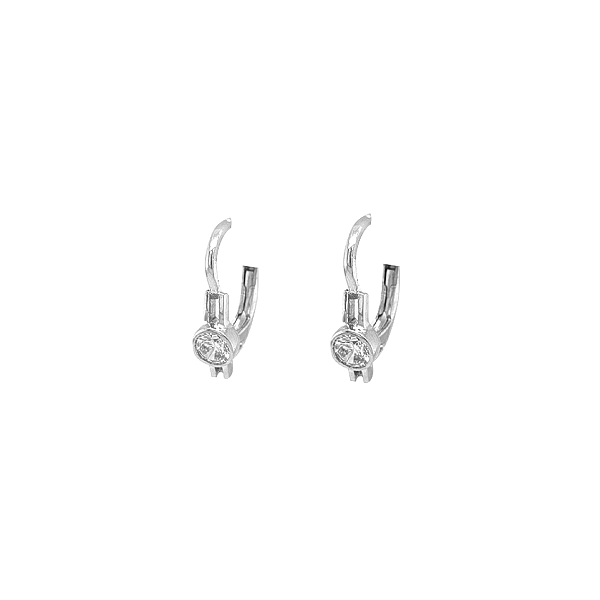 Gold Earrings with Zircons