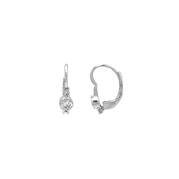 Gold Earrings with Zircons