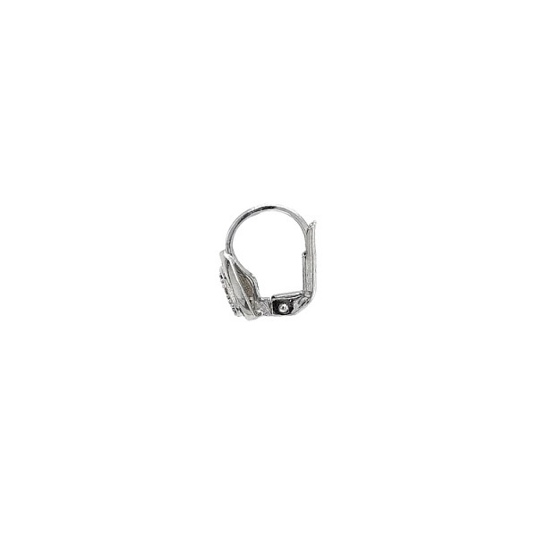 Earrings with White Gold Zircons