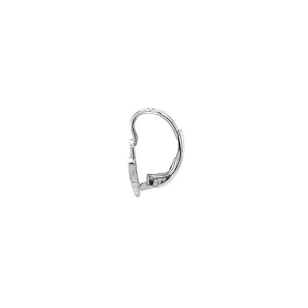 Fine White Gold Earrings with Elegant Curved Pattern