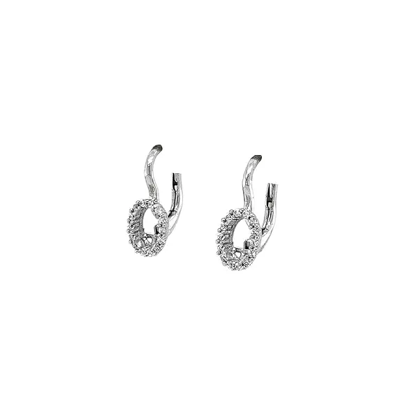 Elegant White Gold dangle earrings with Zircones