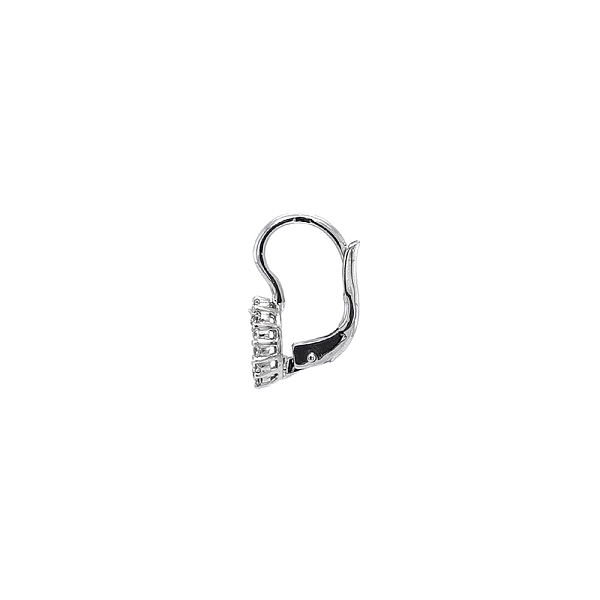Elegant White Gold dangle earrings with Zircones