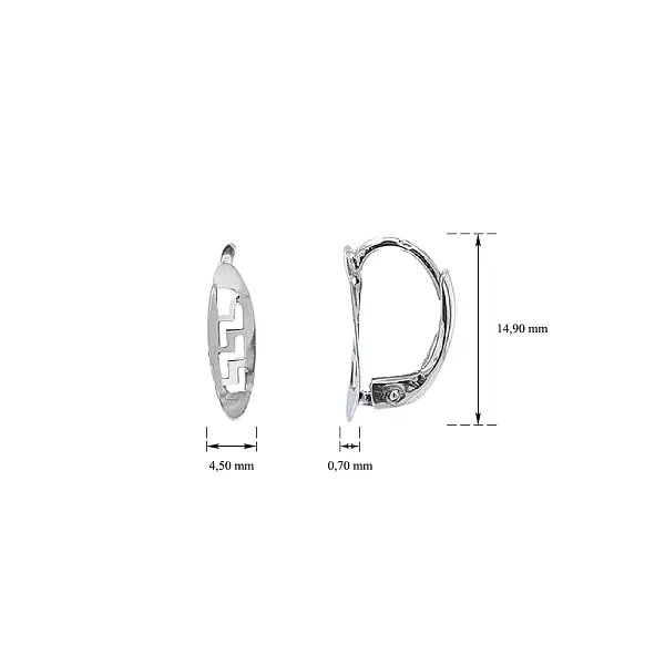 Gold Earrings with Modern Geometric Design