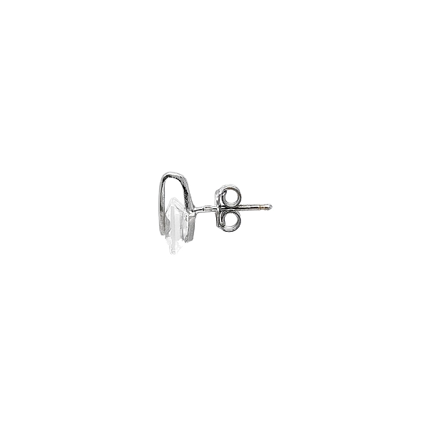 Elegant White Gold Earrings with Clear Stones