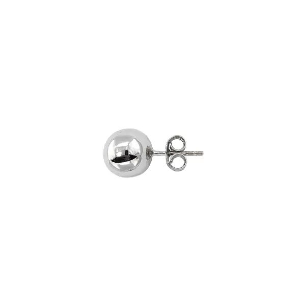 White Gold Earrings in Classic Ball Shape