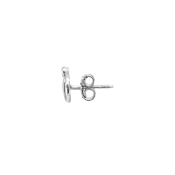 Earrings with White Gold Zircons