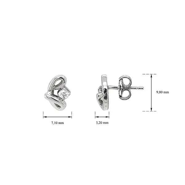 Pecky Earrings with Zircons