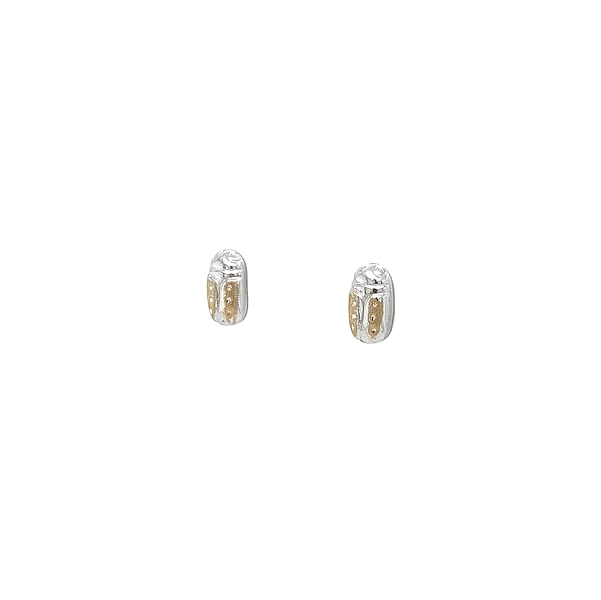 Earrings in the shape of Ladybug made of Combination Gold