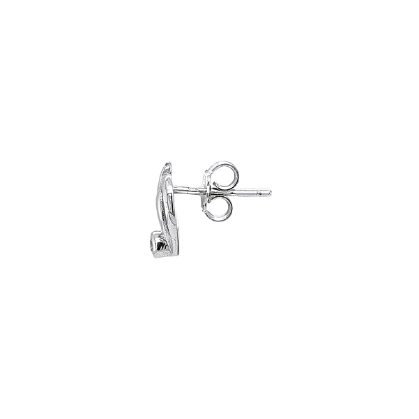 Earrings with White Gold Zircons